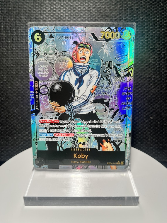 Koby EB04-044 SR Proxy Card | Adventure on Kami's Island Manga Style Holographic Textured Foil Card | One Piece Anime Collectible