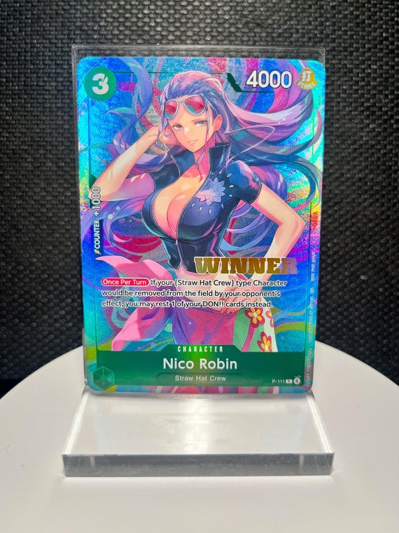 Nico Robin One Piece Proxy Card | Heroines Battle Winner Pack P-111 PR (Holographic Textured)