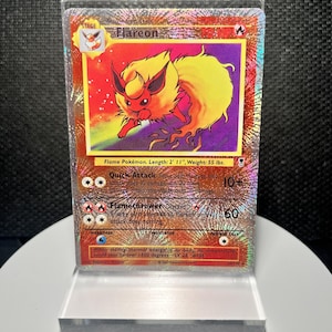 Flareon 10/110 Reverse Holofoil Proxy Card – Legendary Collection Set – Vintage Fire Pokémon Holo Display Card