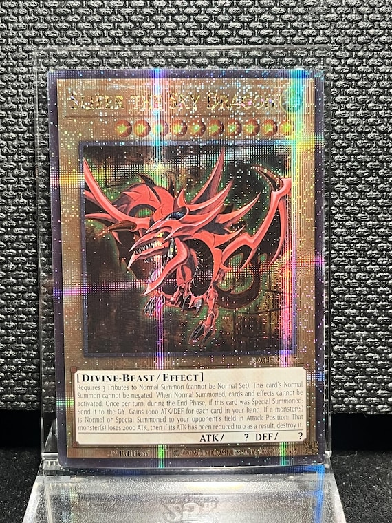 Slifer the Sky Dragon Proxy YuGiOh Card | Custom Holographic Replica | Egyptian God Card Display | Fan-Made Collectible |