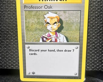 Professor Oak Trainer Karte 88/102 – Basis-Set 1st Edition Style Proxy Replica
