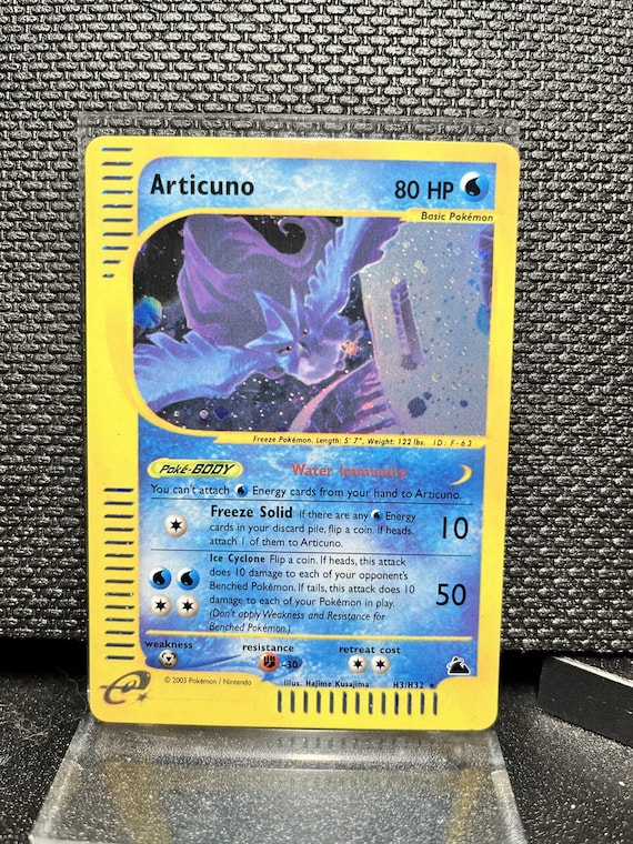 Articuno Skyridge H3 Holo Rare Proxy Card | Vintage E‑Series Style Pokémon | Custom Fan Made Holographic