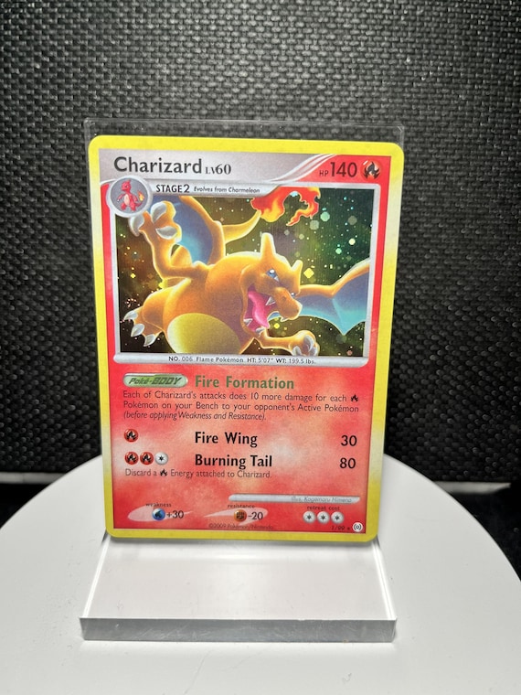 Charizard 1/99 Holo Rare Proxy Card | Platinum Arceus Inspired Collectible Display