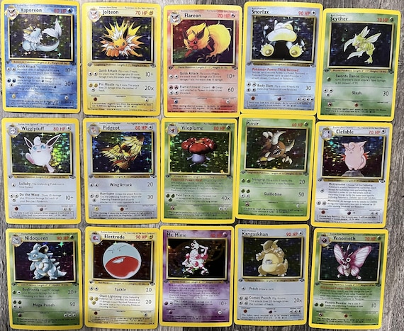 Vintage Jungle Set Holo Cards • 1999 Era Retro Proxy Cards