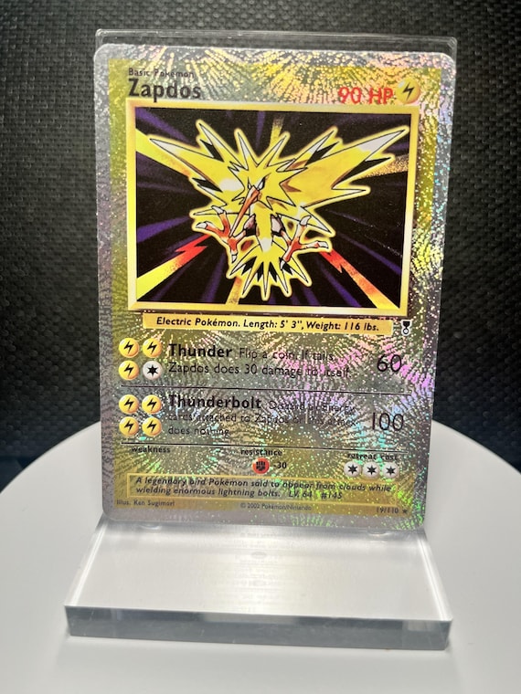Zapdos 19/110 Reverse Holofoil Proxy Card – Legendary Collection Set – Vintage Electric Legendary Bird Holo Display Card