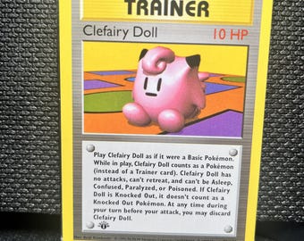 Clefairy Doll Trainer Karte – Basis Set 1.Edition Style Proxy (70/102)