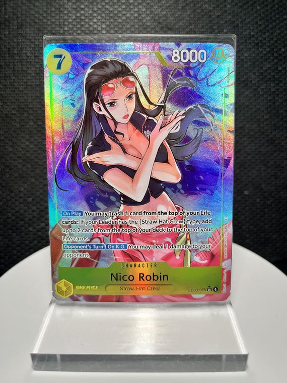 Nico Robin | Heroine's Edition EB03-055 (SR) | One Piece Holographic Alternate Art Proxy Card