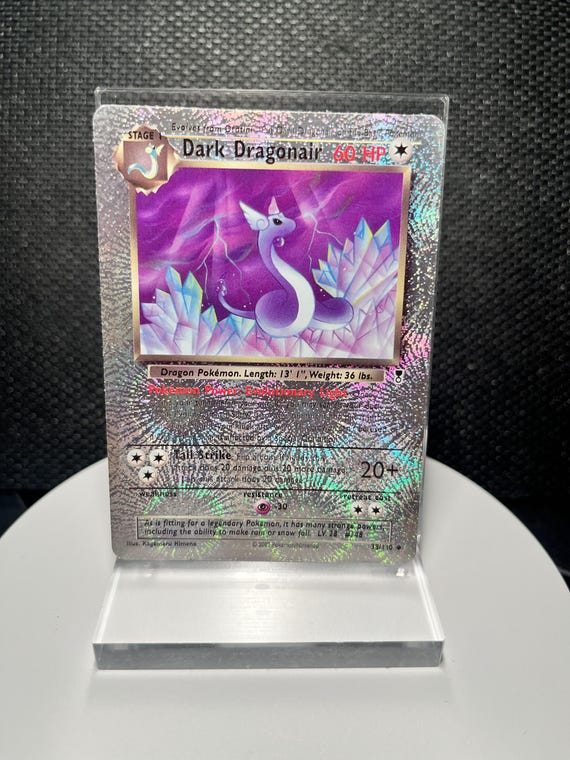 Dark Dragonair 38/110 Reverse Holofoil Proxy Card – Legendary Collection Set – Vintage Dragon Pokémon Holo Display Card
