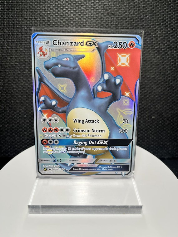 Charizard GX SV49/SV94 Proxy Card | Hidden Fates Shiny Vault Holo Rare Full Art Collectible
