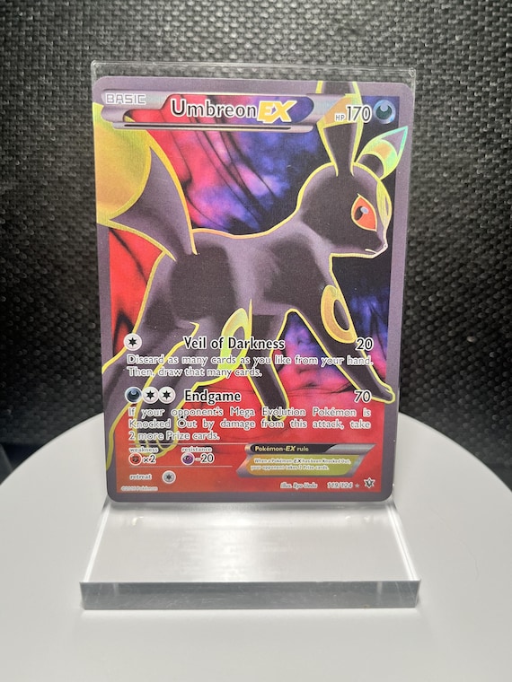 Umbreon EX 119/124 | Fates Collide Full Art Ultra Rare Holofoil | Eeveelution | Umbreon Collector Gift | Fan Art Proxy Card