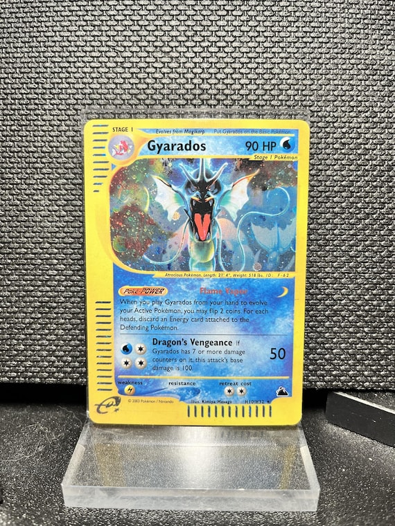 Gyarados Skyridge H10 Holo Rare Proxy Card | Vintage E‑Series Style Pokémon | Custom Fan Made Holographic