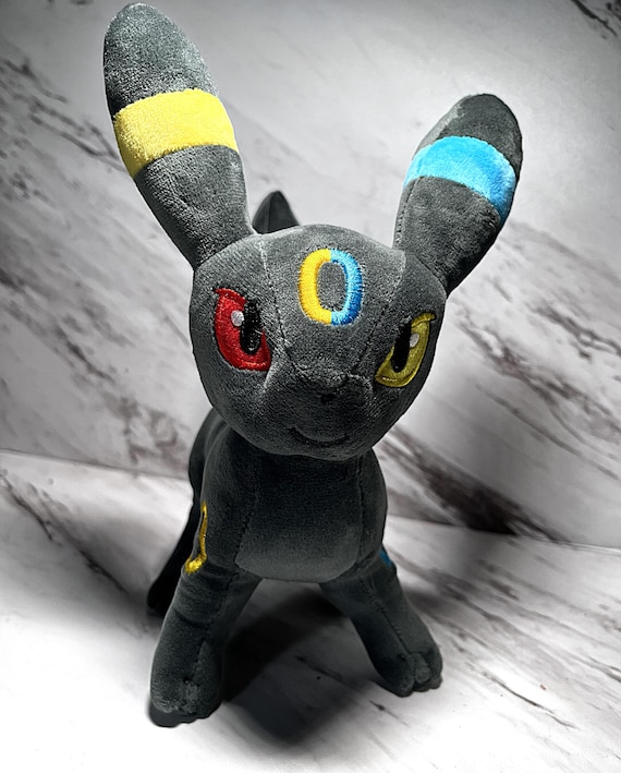 Handmade Umbreon Inspired Plush Doll – Dark Fox Eeveelution Style Collectible – Eco Friendly Soft Toy