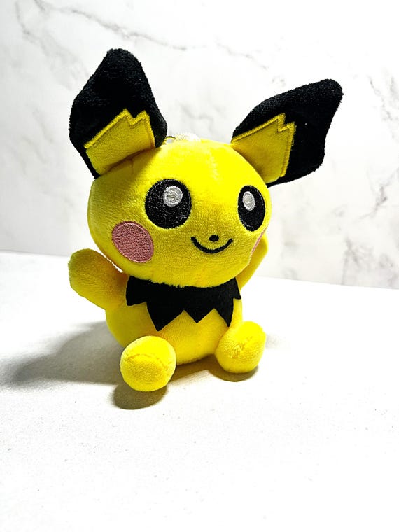 Handmade Pichu‑Inspired Plush Keychain | Cute Electric Mouse Plush | Eco‑Friendly Anime Gamer Gift