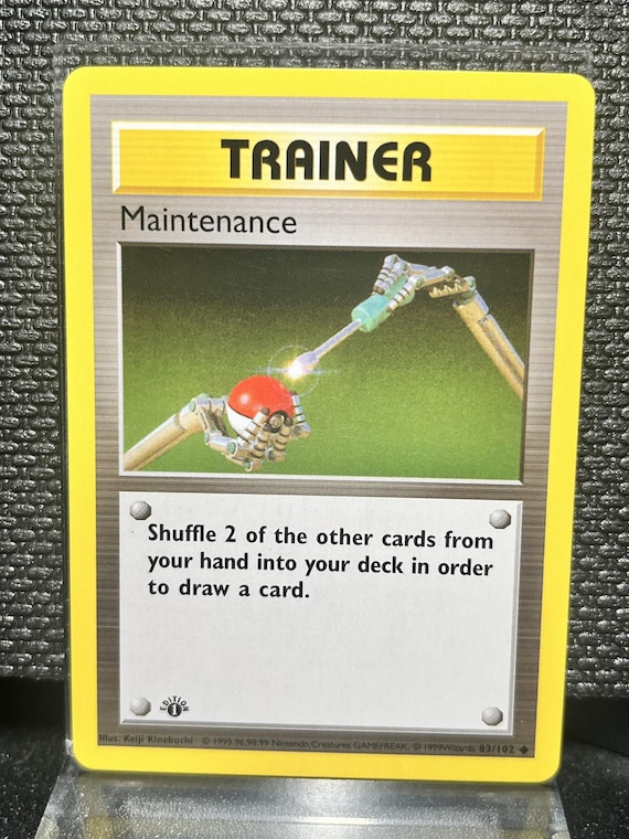 Maintenance Trainer Card 83/102 – Base Set 1st Edition Style Proxy Replica