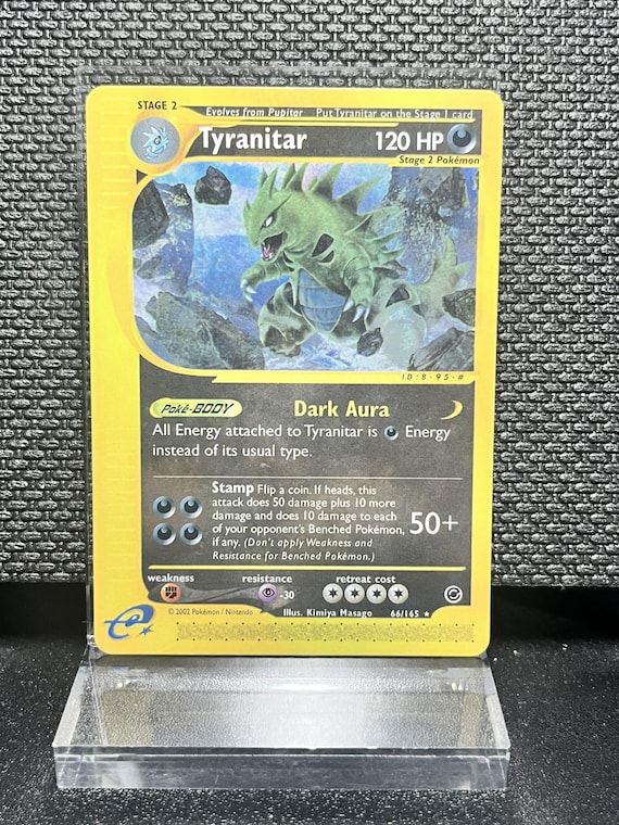 Tyranitar Expedition Set (66) Non‑Holo Rare Proxy Card | e‑Reader Era Collection | Pokémon Style Custom Card | Vintage Display Collectible