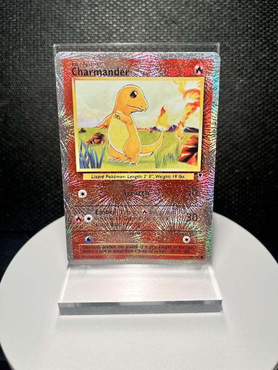 Charmander 70/110 Reverse Holofoil Proxy Card – Legendary Collection Set – Vintage Fire Pokémon Holo Display Card