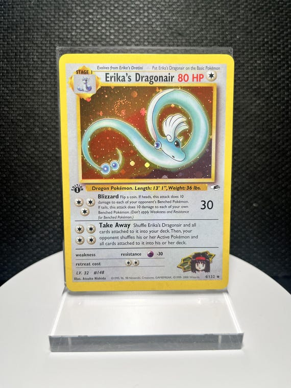 Erika’s Dragonair Retro Holo Proxy Card – Premium Custom Pokémon TCG