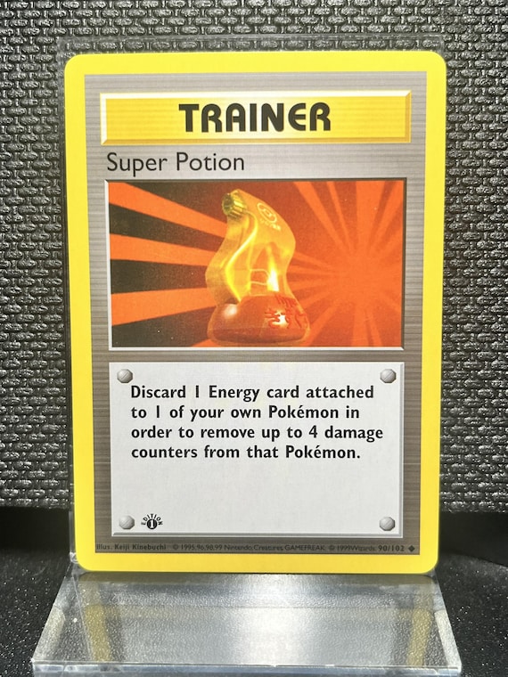 Super Potion Trainer Card – Base Set 1st Edition Style Replica (90/102)