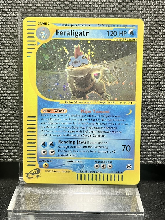 Feraligatr Expedition Set (12) Holo Rare Proxy Card | e‑Reader Era Collection | Pokémon Style Custom Card | Display Collectible