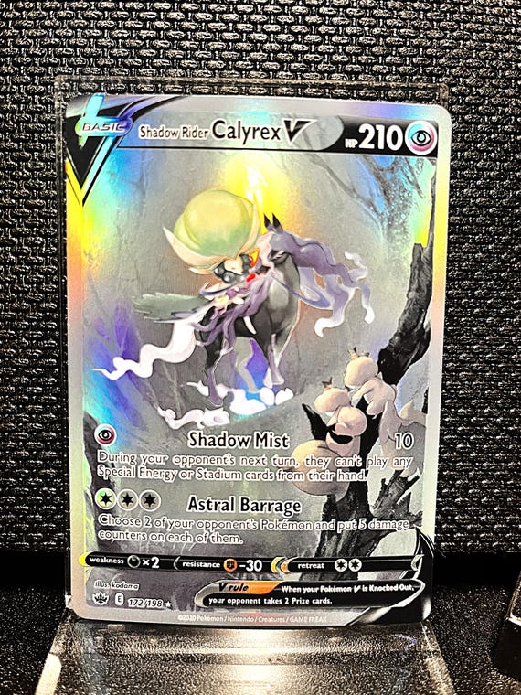 Shadow Rider Calyrex V Full Art Proxy Card • Psychic Legendary Replica TCG