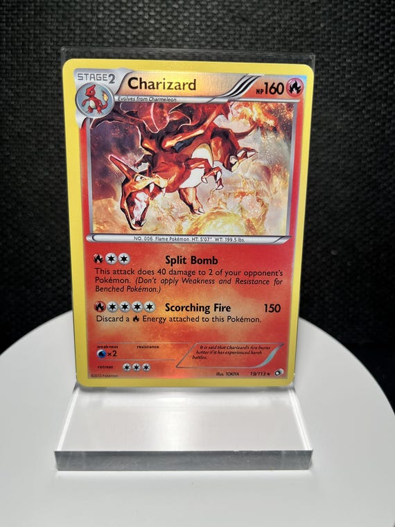 Charizard Cosmos Holo 019/119 Proxy Card | Promo Holofoil Full Art Display Card | Charizard Collectible