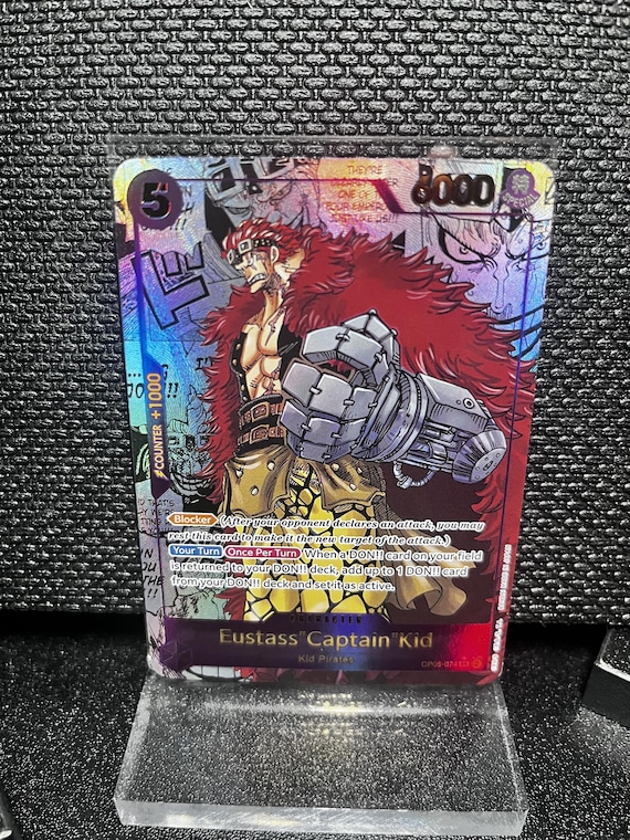 Eustass Captain Kid Proxy Card – One Piece Holographic Textured Collectible (OP05-074)