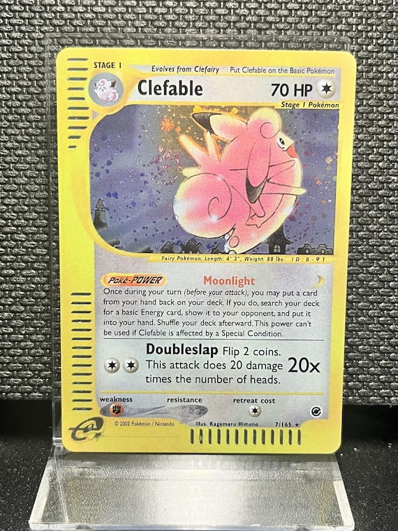 Clefable Expedition Set (7) Holo Rare Proxy Card | e‑Reader Era Collection | Pokémon Style Custom Card | Display Collectible