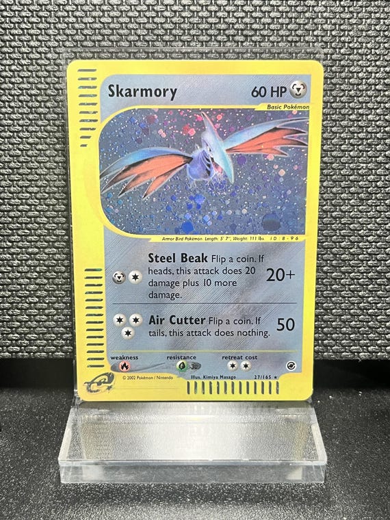 Skarmory Expedition Set (27) Holo Rare Proxy Card | e‑Reader Era Collection | Pokémon Style Custom Card | Display Collectible