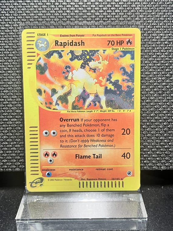 Rapidash Expedition Set (26) Holo Rare Proxy Card | e‑Reader Era Collection | Pokémon Style Custom Card | Display Collectible