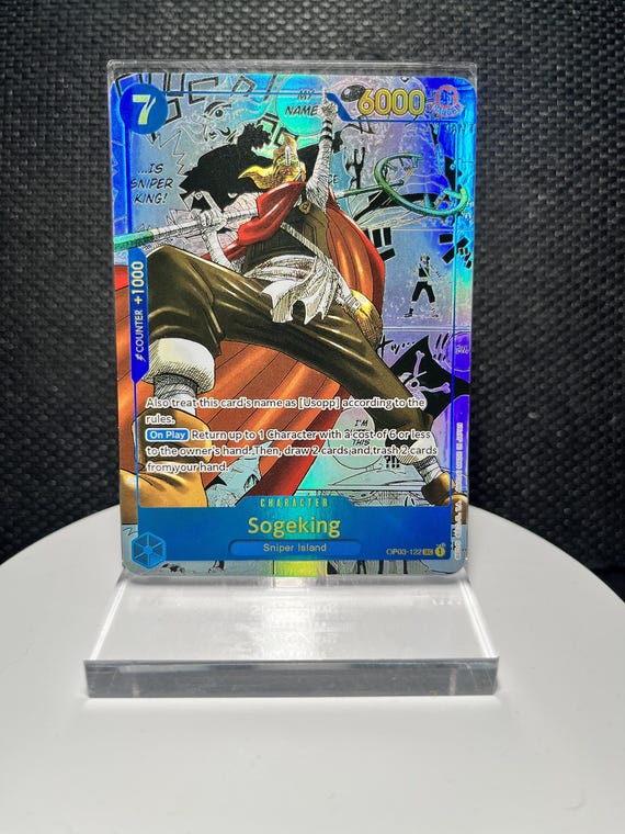 Sogeking OP03-122 SEC Proxy Card | Pillars of Strength Manga Alternate Art | Holographic Textured Foil Card | One Piece Collectible