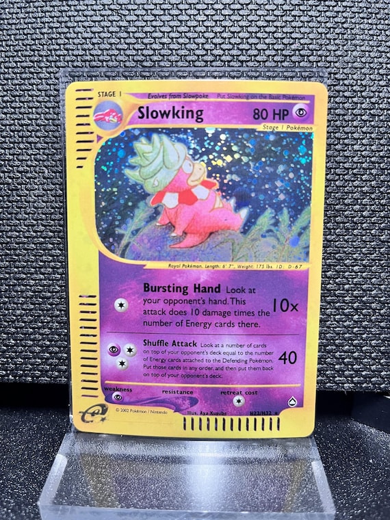 Slowking H33/H32 Aquapolis Style Holographic Proxy Pokémon Card – Vintage E‑Series Inspired Psychic Pokémon