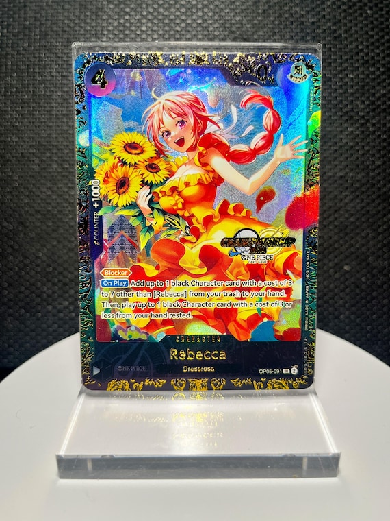 Rebecca One Piece Proxy Card | Holographic 2024 Championship TCG Collectible (OP05-091)