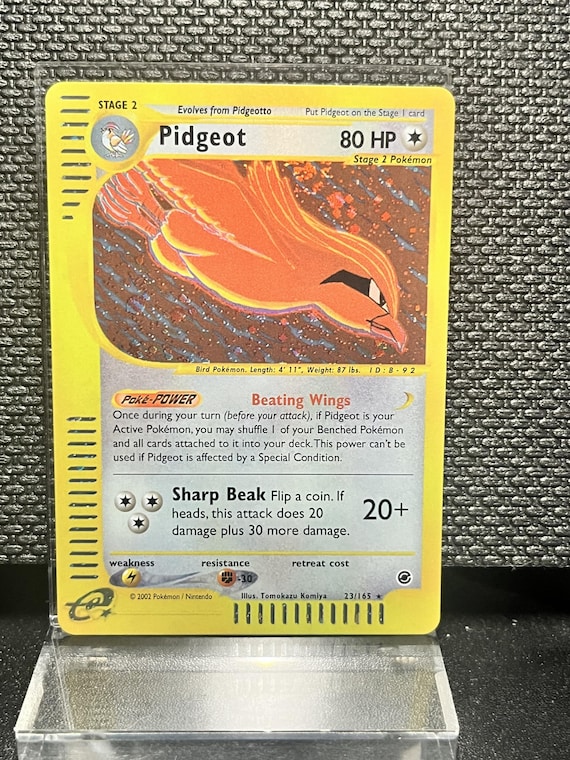 Pidgeot Expedition Set (23) Holo Rare Proxy Card | e‑Reader Era Collection | Pokémon Style Custom Card | Display Collectible