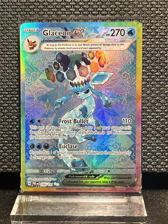 Glaceon ex – Custom Tera Full Art Holo Proxy Card