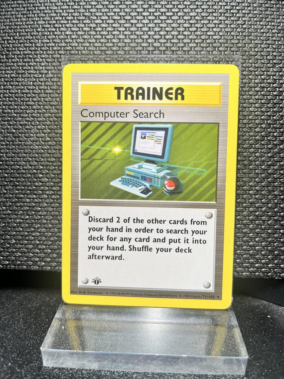 Computer Search Trainer Card – Base Set 1st Edition Style Proxy Replica