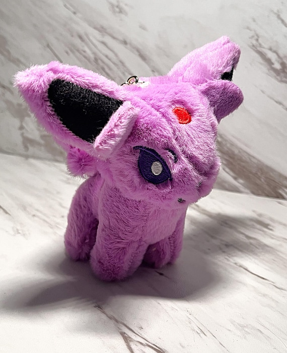 Handmade Espeon Plush Keychain – Soft Cuddly Eco-Friendly Toy Accessory
