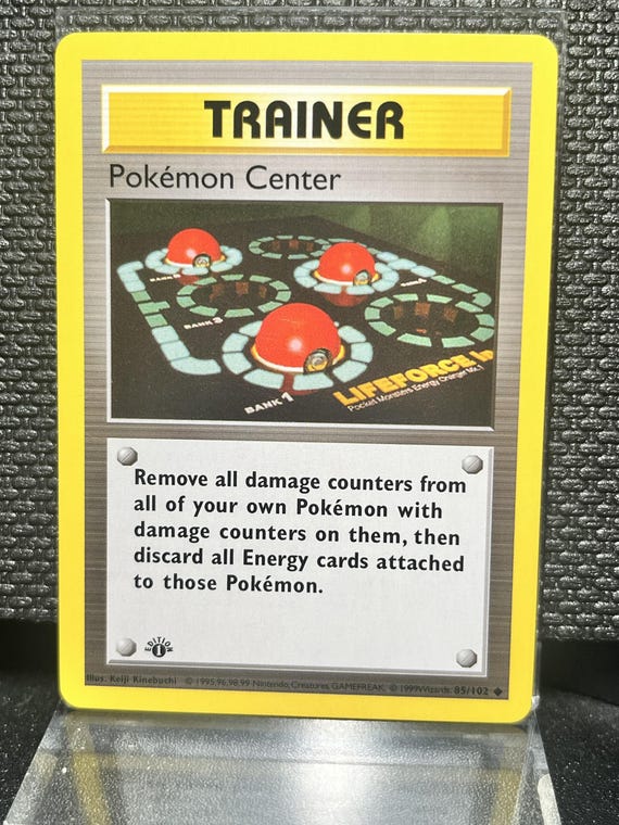 Pokémon Center Trainer 85/102 – Base Set 1st Edition Style Proxy Pokémon Card | Non‑Holo Vintage Replica