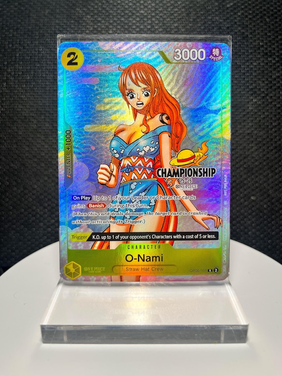 O-Nami OP06-101 R Proxy Card | CS 25-26 Event Pack Finalist Ver. | Holographic Textured Foil Card | One Piece Anime Collectible
