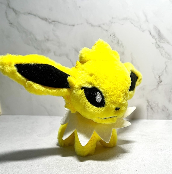Handmade Jolteon Plush Charm | Pokémon-Inspired Eco Friendly Cotton Keychain