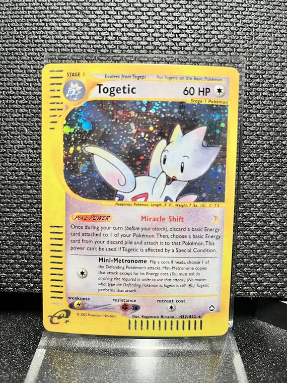 Togetic H27/H32 Aquapolis Style Holographic Proxy Pokémon Card – Vintage E‑Series Inspired Pokémon