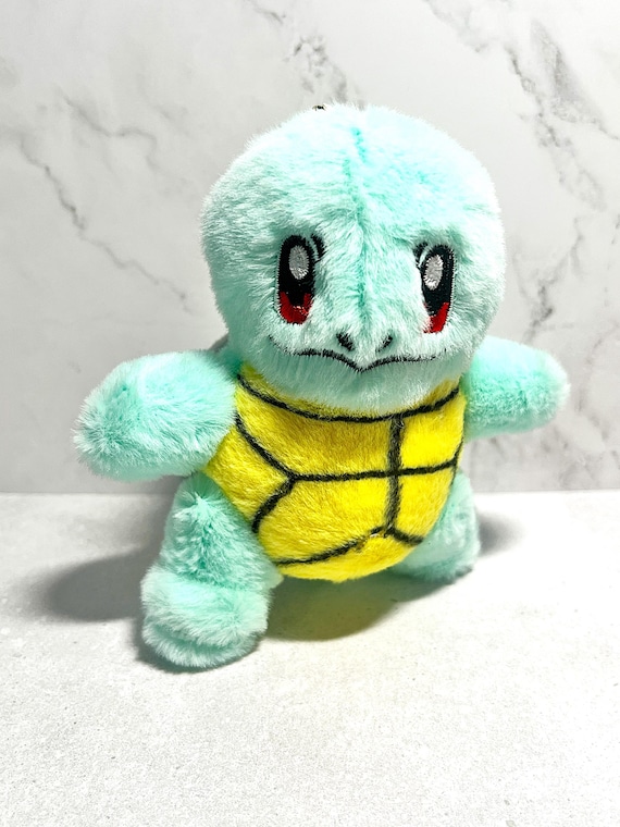 Handmade Squirtle Plush Keychain | Pokémon-Inspired Turtle Charm, Organic Cotton Bag Accessory