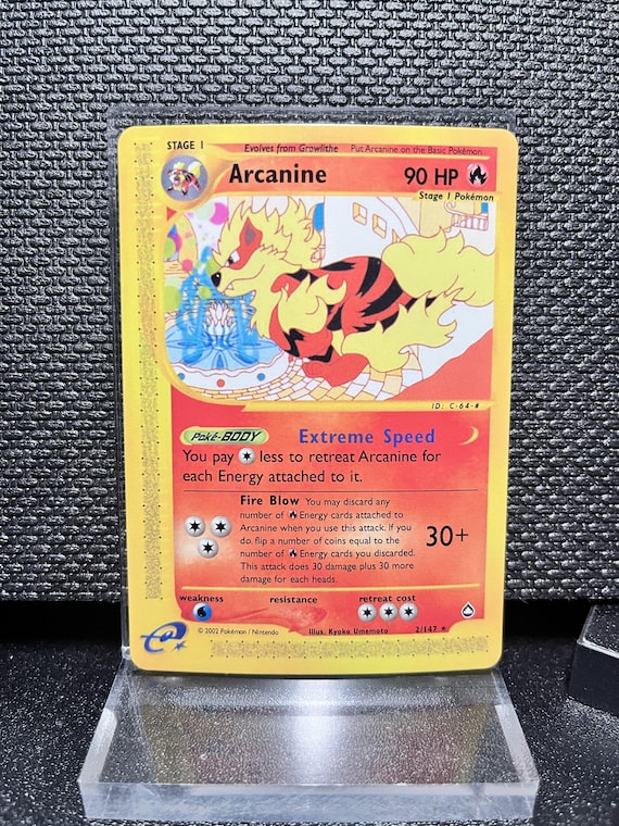 Arcanine Proxy Card – Vintage e‑Reader Style Pokémon TCG – Non Holo Fire Type – Custom Retro Pokémon Card