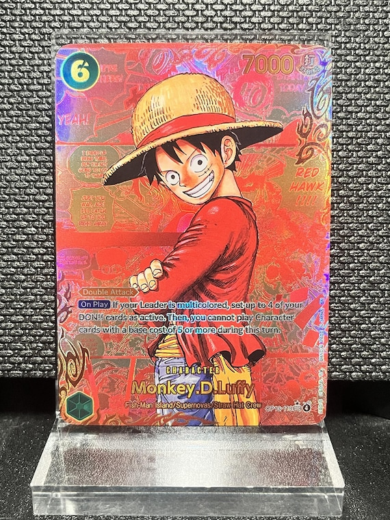 Monkey D. Luffy OP13-118 Proxy Card | Holographic Textured One Piece TCG
