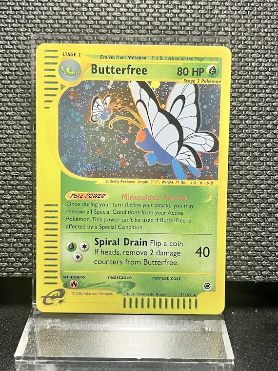 Butterfree Expedition Set (5) Holo Rare Proxy Card | e‑Reader Era Collection | Pokémon Style Custom Card | Display Collectible