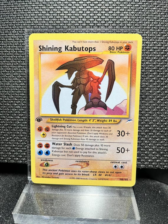 Neo Destiny Shining Kabutops (108) – Secret Rare 1st Edition Holofoil | Neo Era Collection Proxy