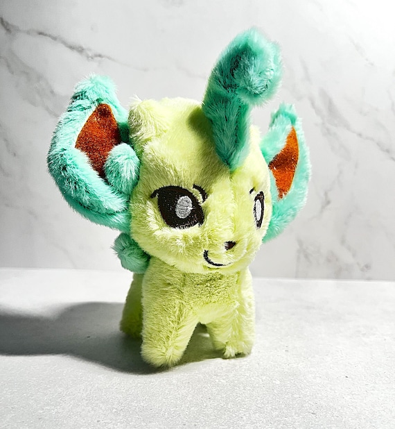 Handmade Leafeon Plush Keychain – Mini Pokémon‑Inspired Plush