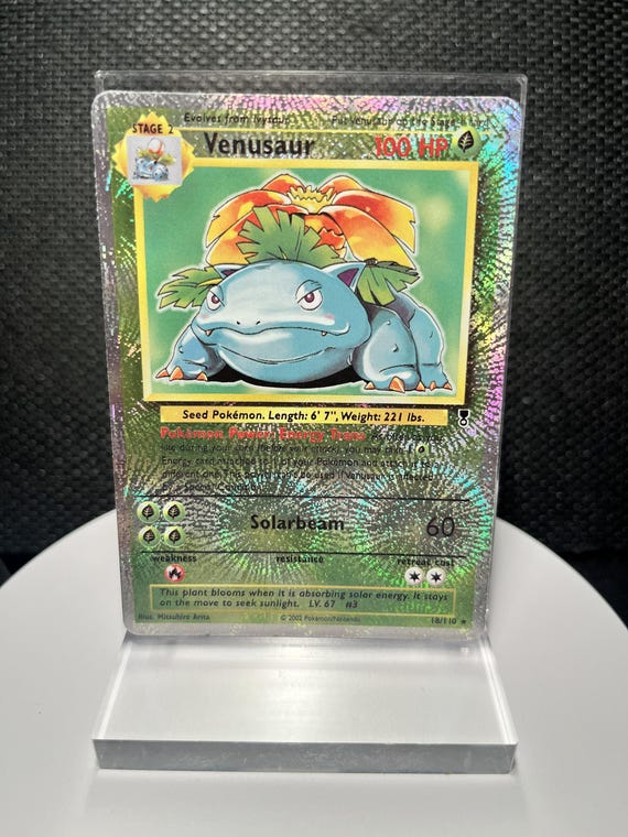 Venusaur 18/110 Reverse Holofoil Proxy Card – Legendary Collection Set – Vintage Grass Pokémon Holo Display Card
