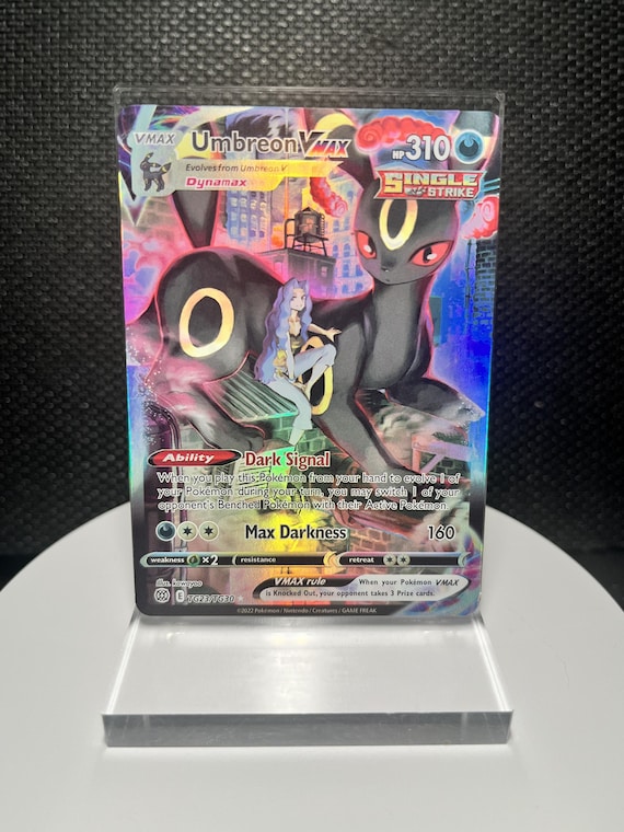 Umbreon VMAX TG23/TG30 | Brilliant Stars Trainer Gallery | Ultra Rare Holofoil Full Art Proxy Card | Eeveelution Collector Gift