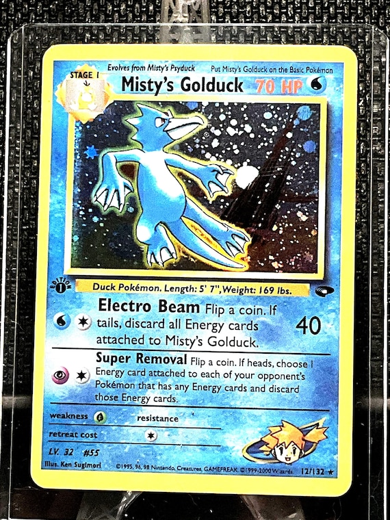 Misty's Golduck Proxy Card – Vintage Gym Challenge Style