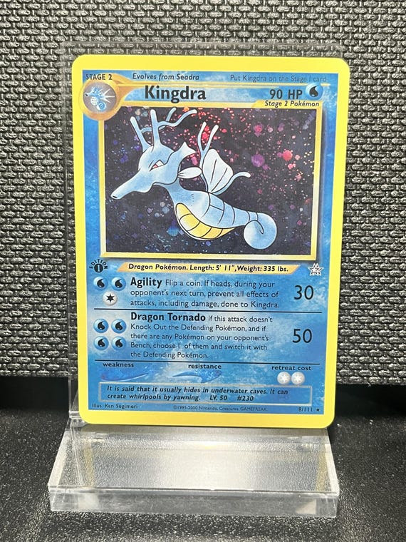 Neo Genesis Kingdra (8) – Holo Rare 1st Edition Holofoil | Neo Era Collection Proxy